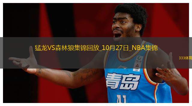 10月27日NBA常规赛猛龙-森林狼精彩镜头